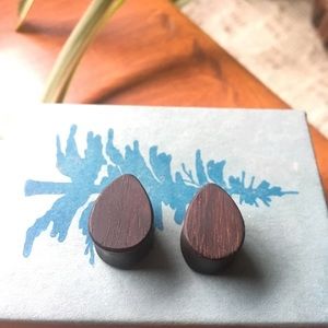 Tear drop wooden ear gauges 9/16 - 14 MM